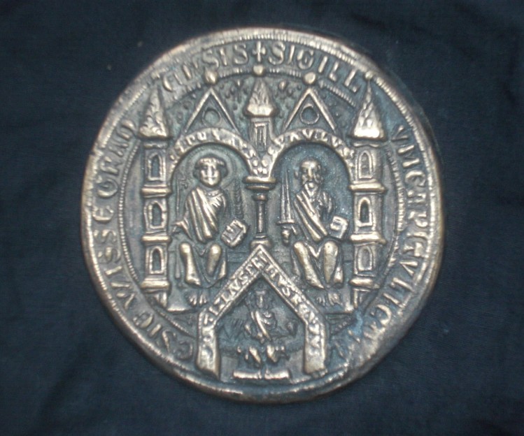 Mittelalterliches Siegel_10cm_Bronze_Mittelalter
